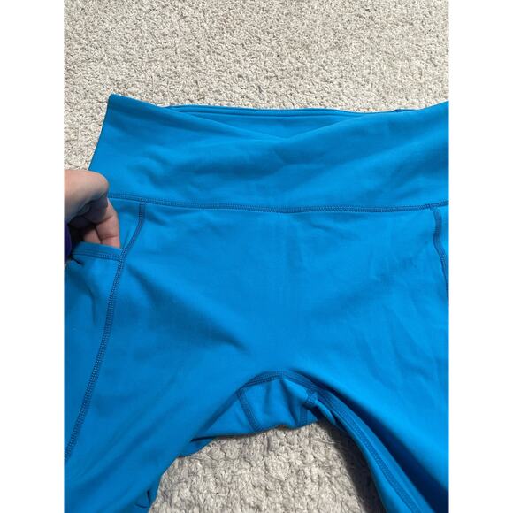 Mono B Womens Large Sweetheart No Front Seam High Waisted Leggings Blue MSRP $48 - Picture 9 of 13